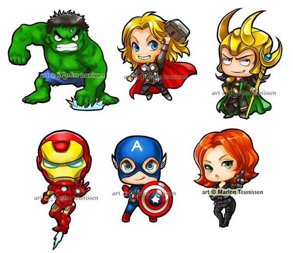 Marvel Sticker set of 6