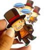 Professor Layton chibi sticker set of 2 - Image 2