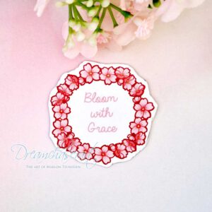 Bloom with grace magnet