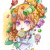Original painting -  Little candy girl - Image 2