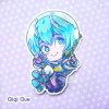 Chibi Qiqi the cosmic girl sticker set of 3 - Image 3