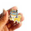 Shiba Inu Samurai - Enamel Pin - Image 2