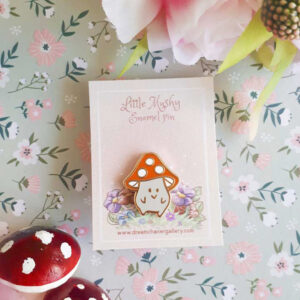 Little mushy enamel pin