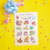 cute party animals Sticker sheet - Image 3