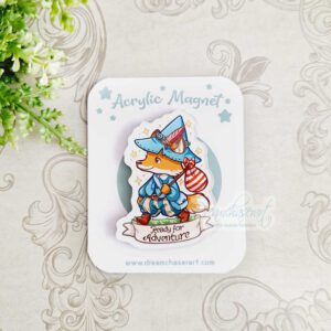 Adventurous fox magnet