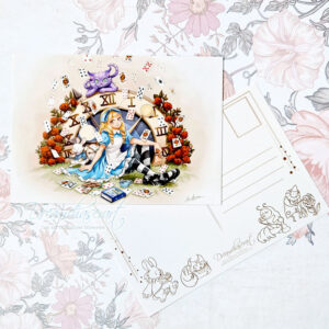 Alice in wonderland postcard