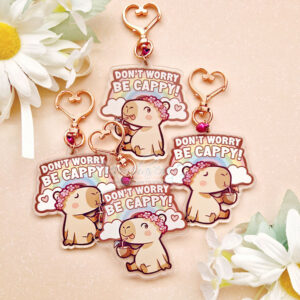 Chill capy keychain