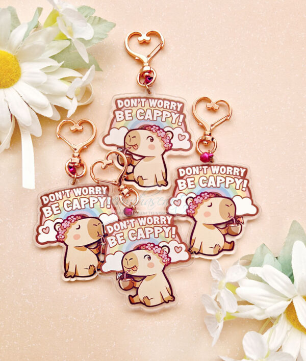Chill capy keychain