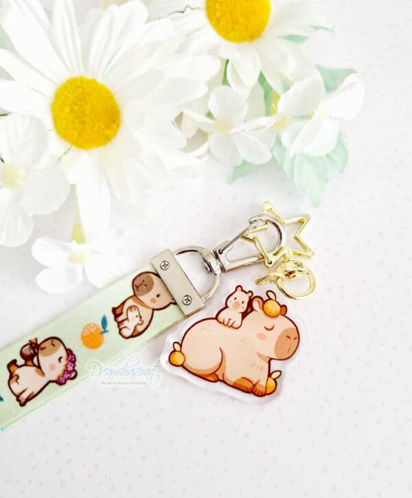 Chill capy Keychain Lanyard - Image 4