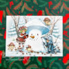 Snow time mushy postcard - Image 3