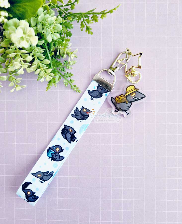crow lanyard keychain (2)