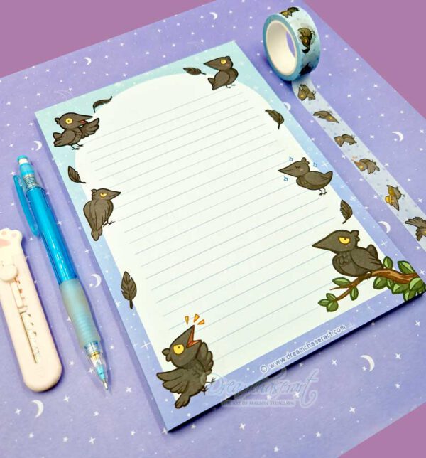 Freddy the crow memo block A5 Letter Paper - Image 2