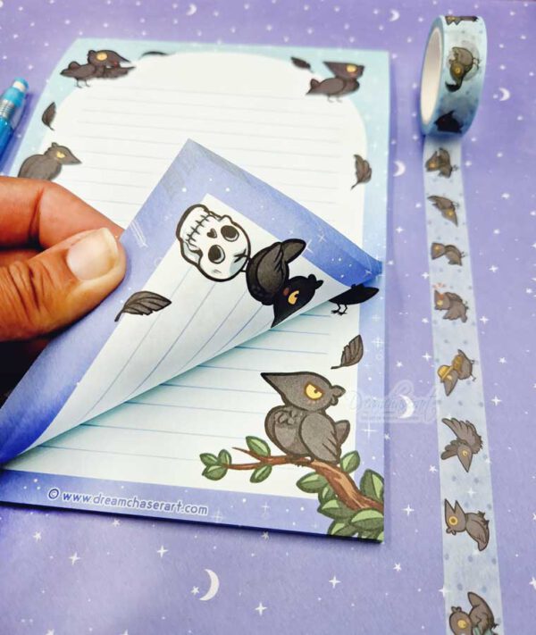 Freddy the crow memo block A5 Letter Paper - Image 3