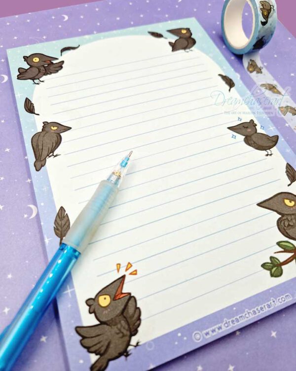 Freddy the crow memo block A5 Letter Paper - Image 4