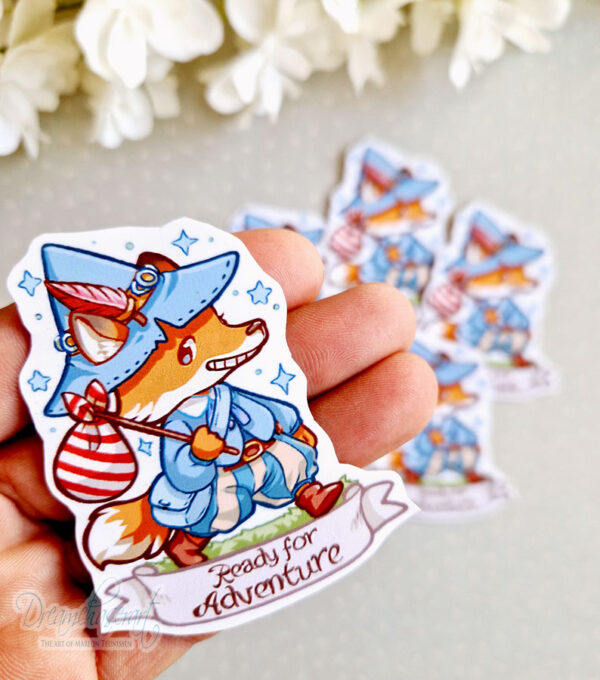 Adventurous fox sticker/magnet - Image 4