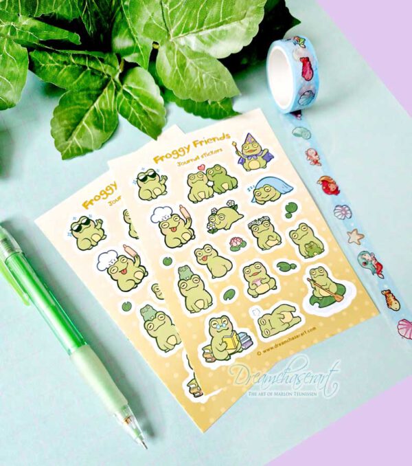Froggy Friends 2 Sticker sheet - Image 2