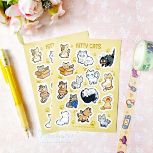 Kitty cats Sticker sheet