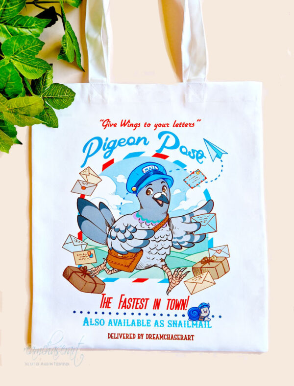 Pigeon post totebag