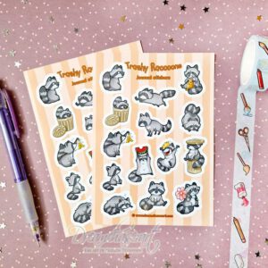 Trashy Raccoons Sticker sheet