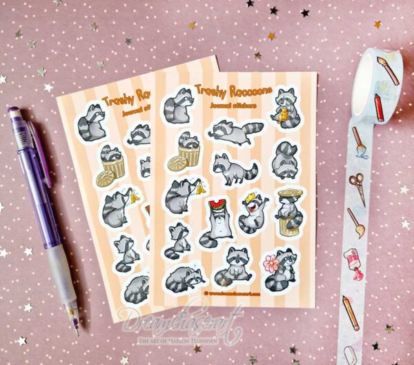 Trashy Raccoons Sticker sheet