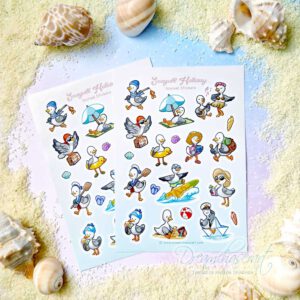 Seagull holiday Sticker sheet