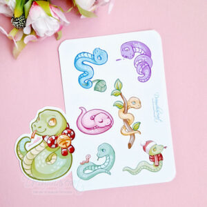 year of the snake sticker set