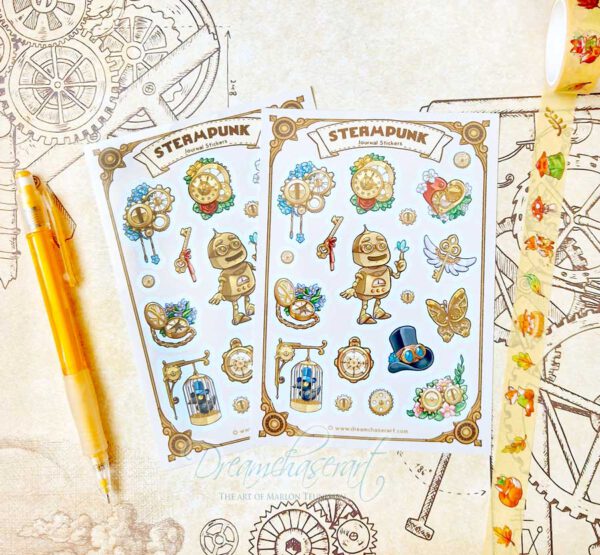 Steampunk Sticker sheet