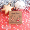Gingerbread man stud earrings - Image 3