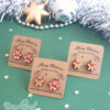 Gingerbread man stud earrings - Image 2