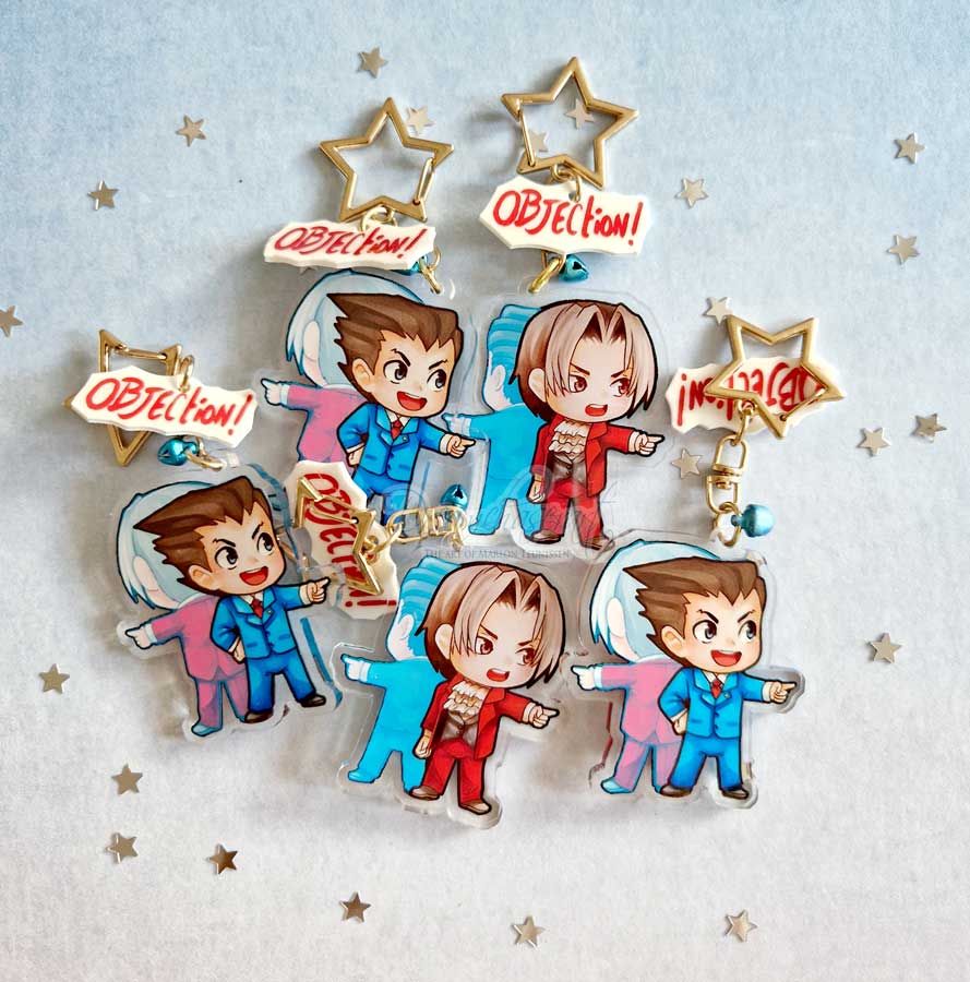 Ace Attorney Phoenix Wright Keychains · Happy Tama · Online Store