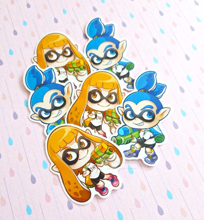Splatoon2 Sticker Splatoon sticker/magnet set of 2 - Dreamchaserart