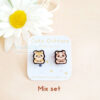 little hamsters cute stud earrings - Image 4