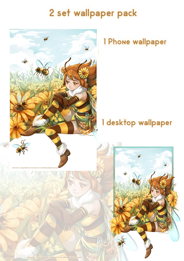 bee wallpaper-pack1