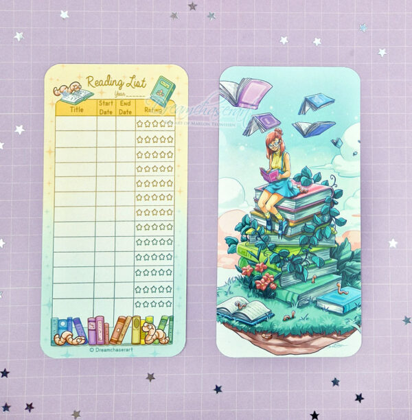 Booklover Reading Log Bookmark