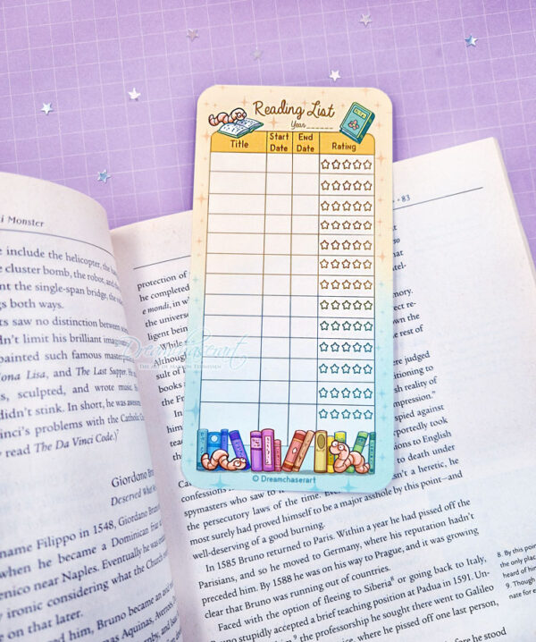 Booklover Reading Log Bookmark - Image 3