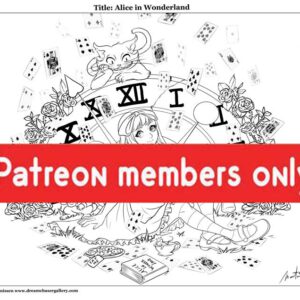 Alice in wonderland PDF coloring page