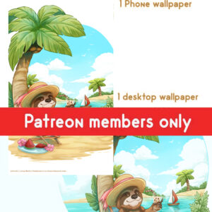 Sumer Sloth wallpaper pack