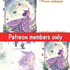 Moth lady wallpaper pack
