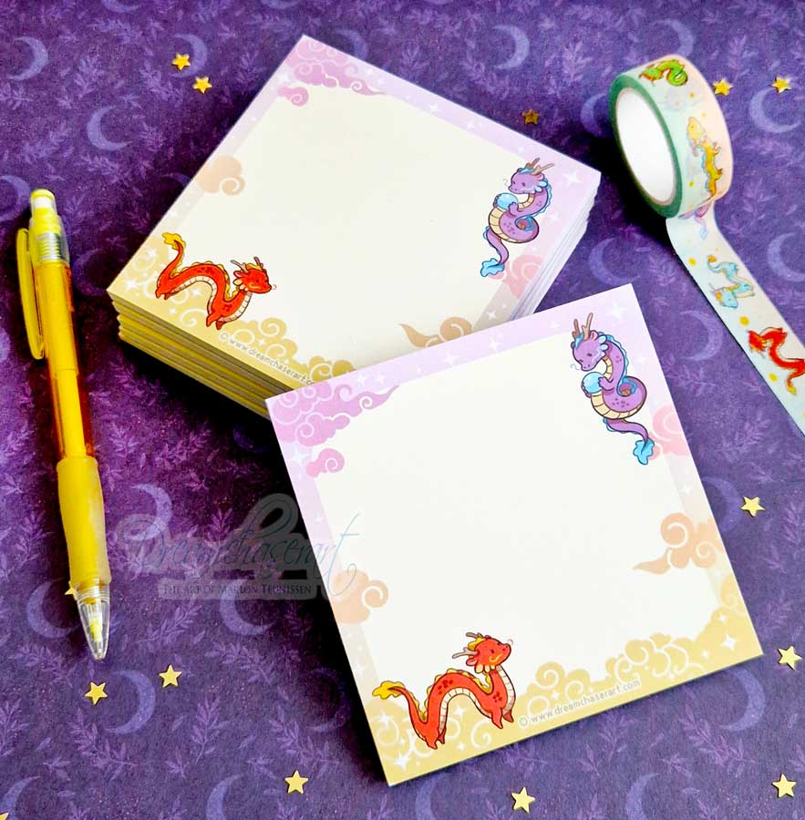 Dragon buddies - tear away memo pad