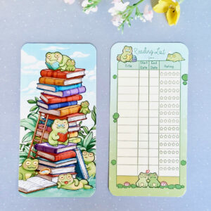 Froggy Librarians Reading Log Bookmark