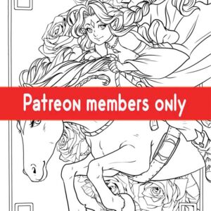 Year of the horse PDF coloring page