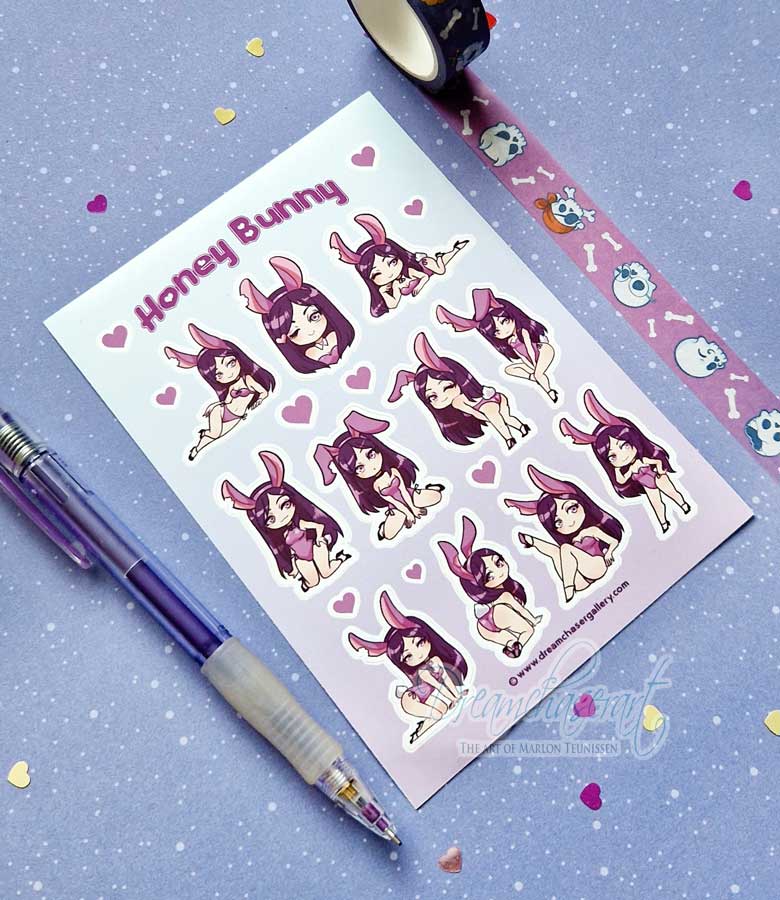 honey bunny stickers (3)