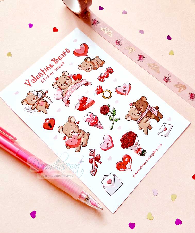 valentine bear stickers (1)