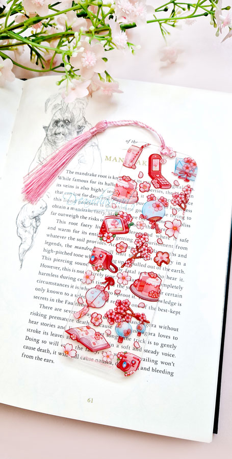 Sakura Clear Transparent Bookmark