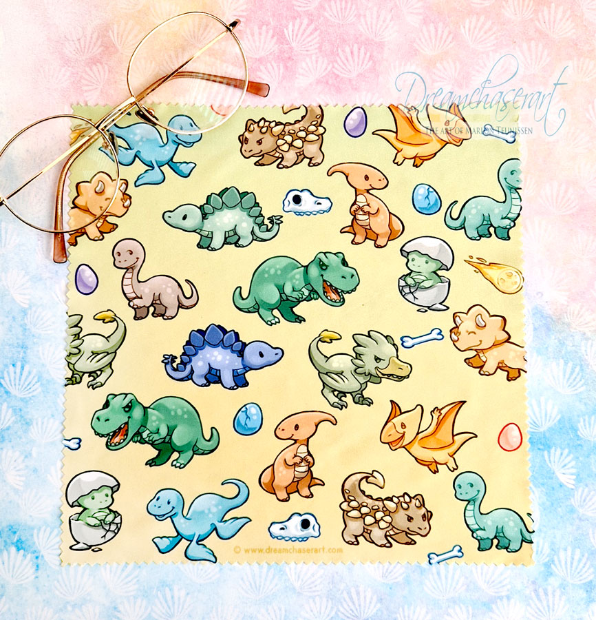 Chibi Dino Microfiber cloth