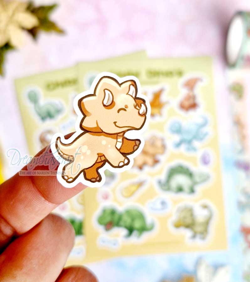 Chibi dino's Sticker sheet - Image 3