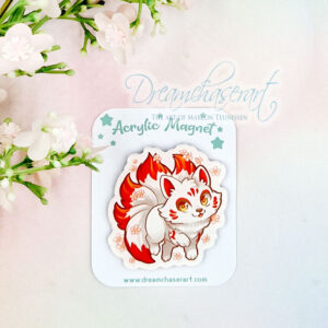 Kitsune acrylic magnet