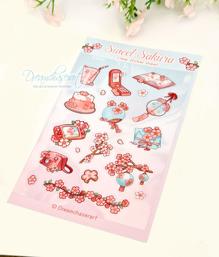 Sakura clear transparent Sticker sheet - Image 5