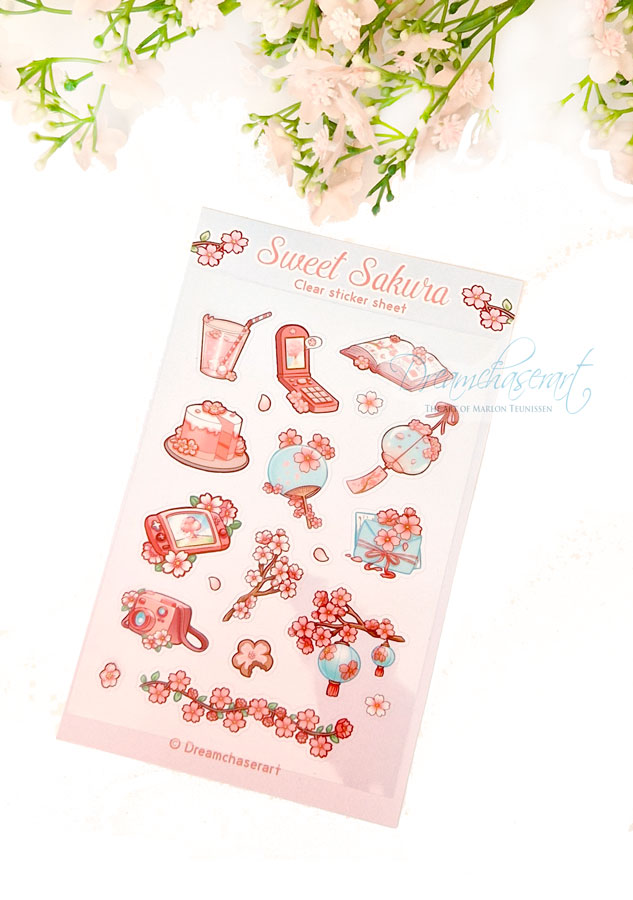 Sakura clear transparent Sticker sheet - Image 3