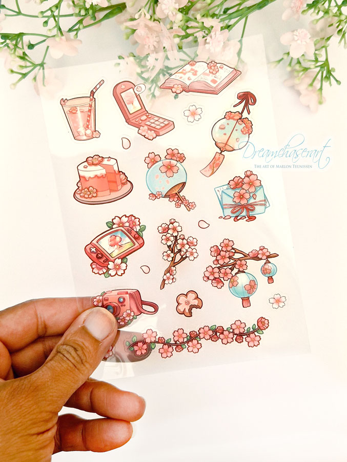 Sakura clear transparent Sticker sheet